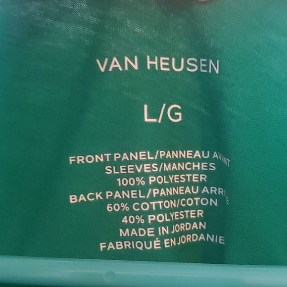 NWT VAN HEUSEN LARGE GREEN TOP - Picture 2 of 5